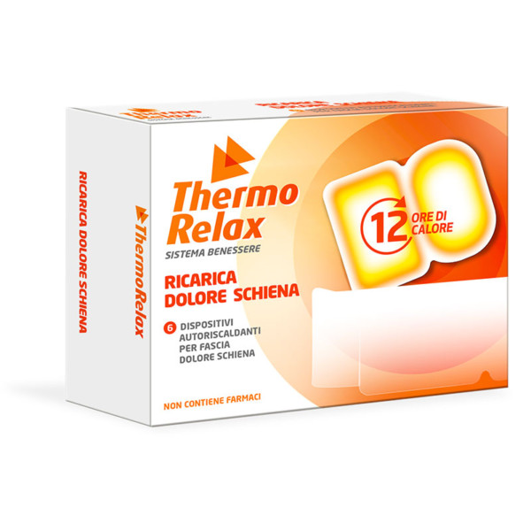 ThermoRelax - Ricariche Autoriscaldanti per Fascia Lombare. 6 dispositivi da inserire nell'apposita fascia. Mantiene il calore fino a 12 ore.